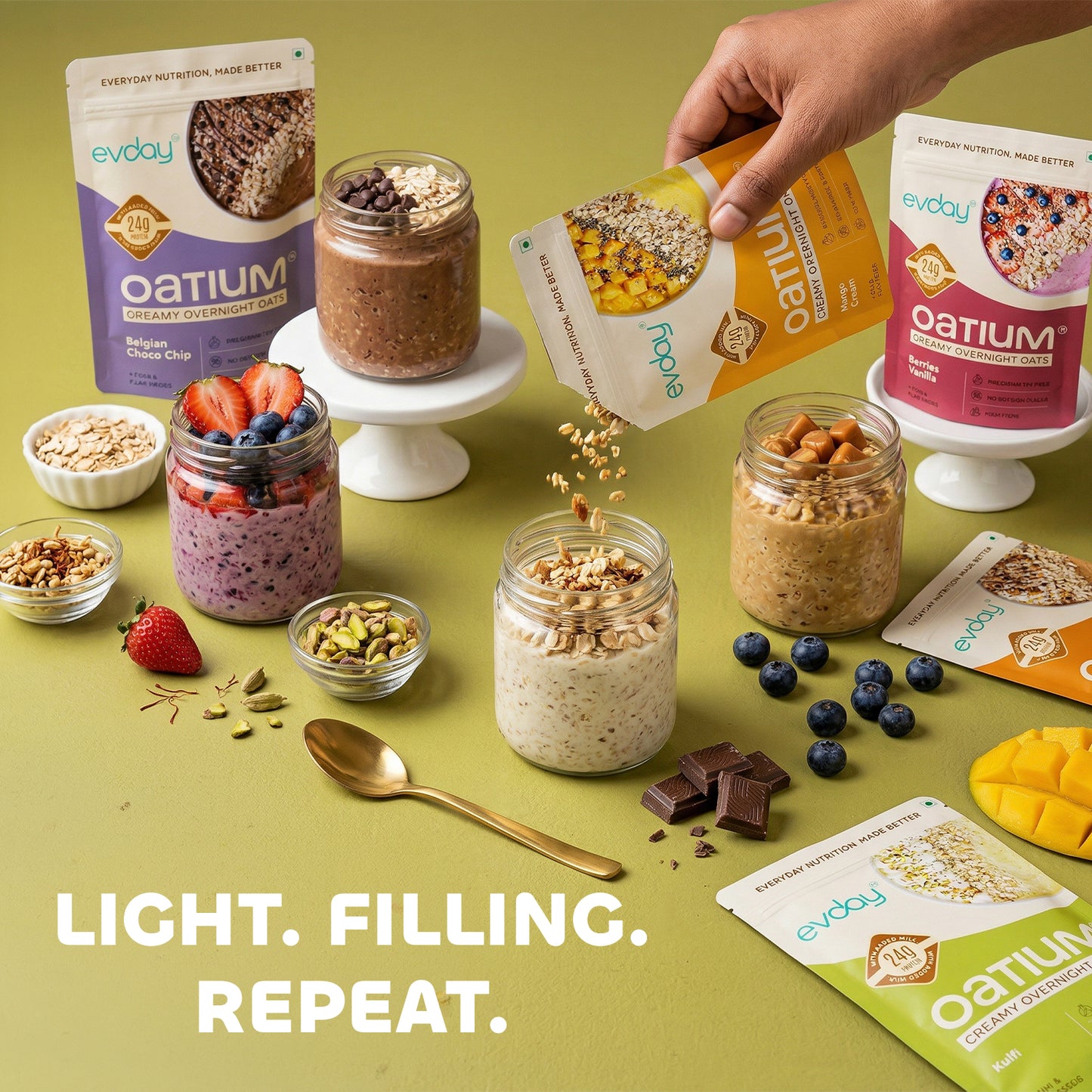 High Protein Overnight Oats Mix & Match Moods Pack (Pack of 5) 375g