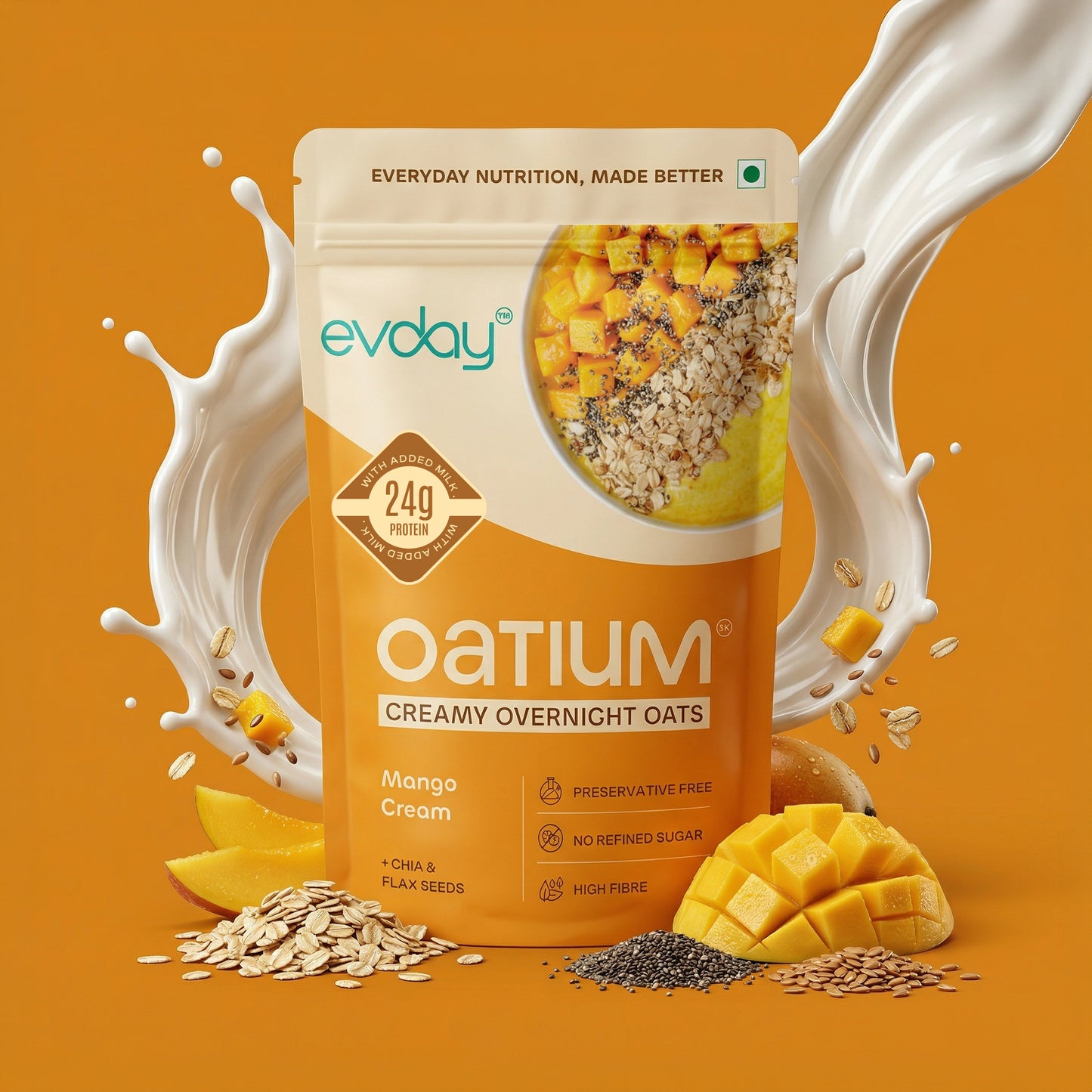 High Protein Overnight Oats Mango Cream 75g