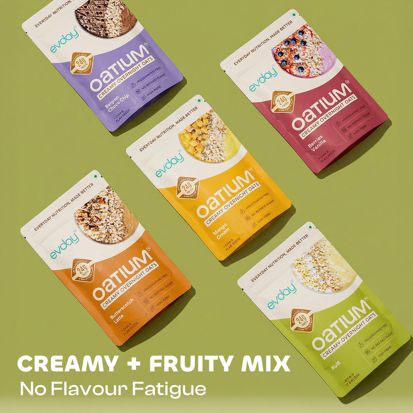 High Protein Overnight Oats Mix & Match Moods Pack (Pack of 5) 375g
