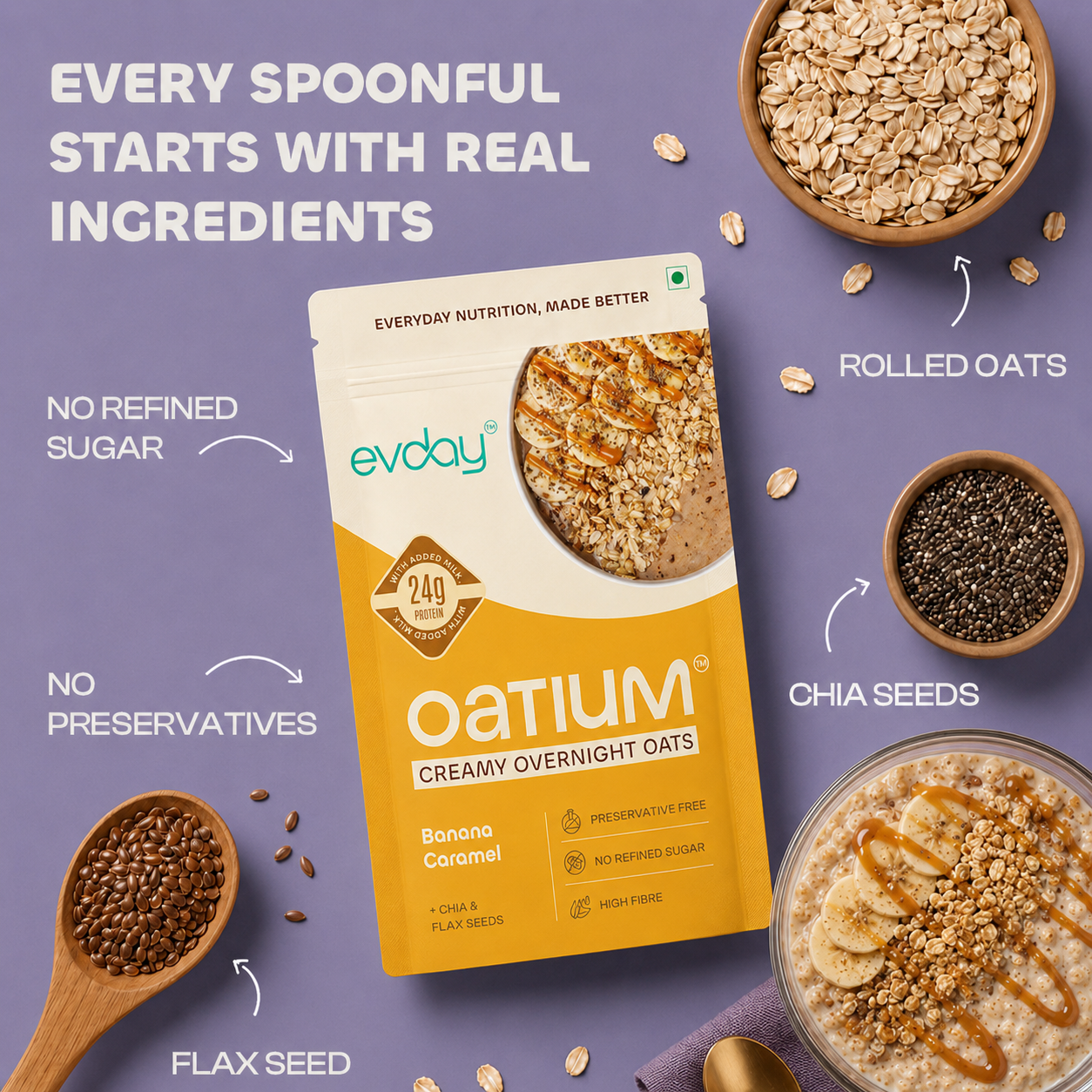 High Protein Overnight Oats Choco Lover Pack (Pack of 5) 375g