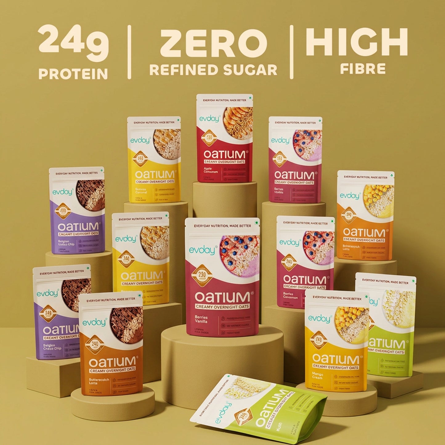 BYOB, Buy 28 Get 7 Free - Oatium High Protein Oats (35 Packs, 2625g)