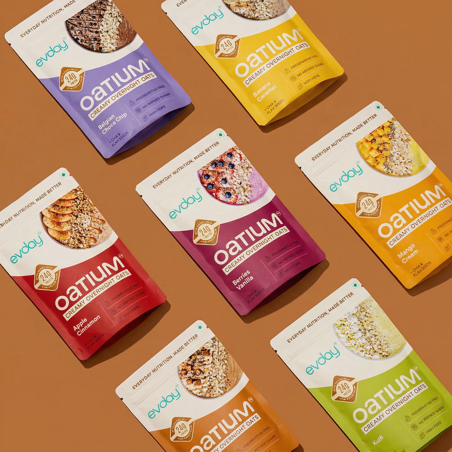 High Protein Overnight Oats Build Your Own CraveBox (Pack of 7) 525g