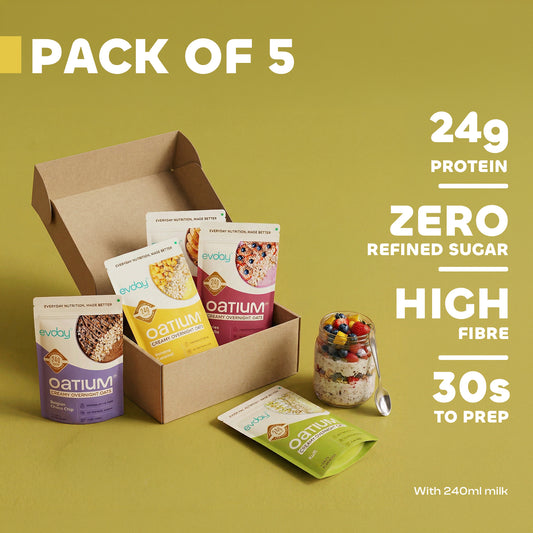 High Protein Overnight Oats Mix & Match Moods Pack (Pack of 5) 375g